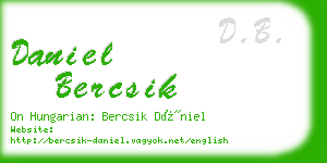 daniel bercsik business card